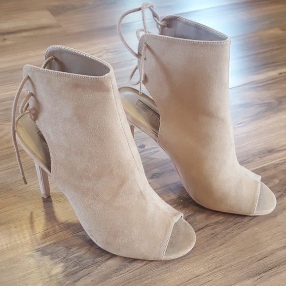 Forever 21 Shoes - F21 Nude Faux Suede Heels